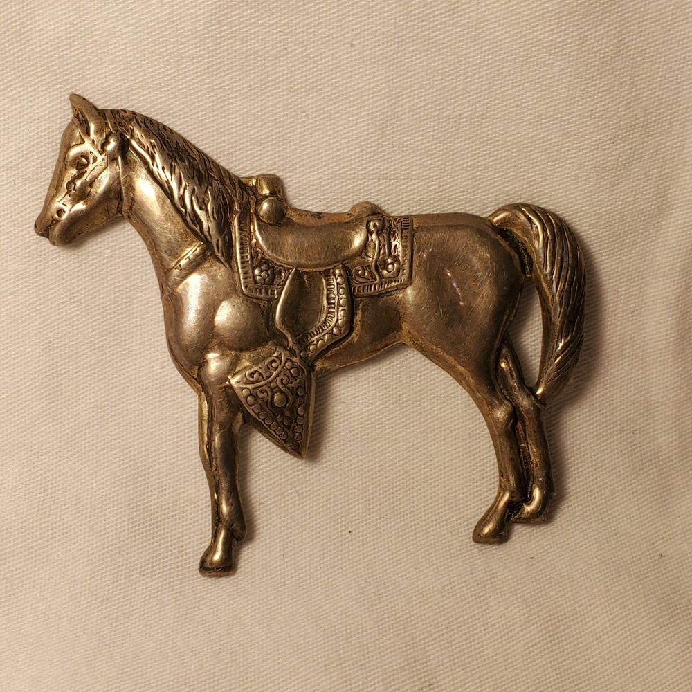 Horse sterling silver brooch